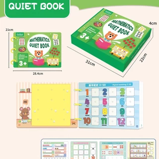 Học liệu bóc dán Toán học Montessori, nhiều chủ đề, sách bóc dán tiếng Anh, Busy book