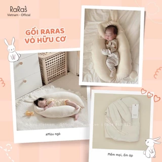 Gối Chặn Đa Năng Cho Bé Raras Thỏ Hàn Quốc, Gối Ôm Cotton Thoáng Mát Cho Trẻ Sơ Sinh