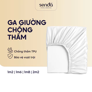 Ga chống thấm Cotton phủ TPU kháng nước 100%  Sen Đá Home Bedding, bảo vệ đệm tuyệt đối 1m2 1m6 1m8 2m2