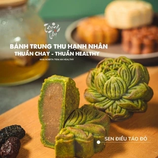 Bánh Trung Thu Hạnh Nhân Thuần Chay Thuần Healthy |Nhà Nobita Healthy|Bánh Nướng Dẻo, Thơm 150Gr