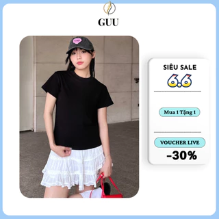 Áo thun Baby Tee nữ trơn basic form vừa siêu tôn dáng chất liệu 100% cotton 250GSM Local Brand GUU - BB02