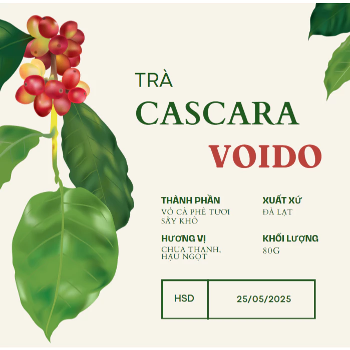 Trà cascara túi 80g - Trà vỏ cà phê