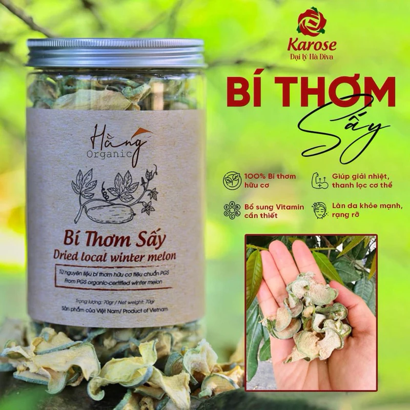 Trà bí thơm hữu cơ đặc sản Bắc Kạn 70gr Karose mùa 2024 giải nhiệt thanh lọc cơ thể