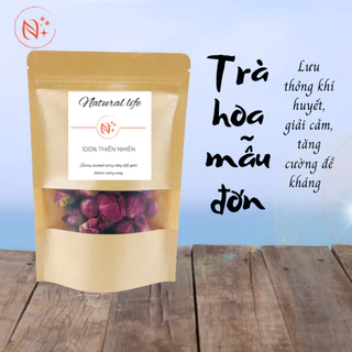 Trà hoa mẫu đơn khô Natural Life 50G - 100G đẹp loại 1 dùng pha trà tăng cường trì nhớ