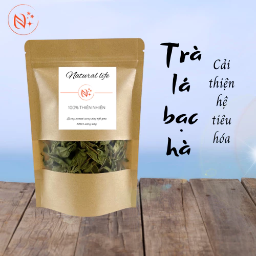 Lá bạc hà sấy khô 50G - 100G Natural Life làm dịu dạ dày tốt cho tiêu hóa