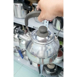 Ấm đun nước inox Nhật bãi 3l có còi hú nước sôi, nấu dc bếp từ