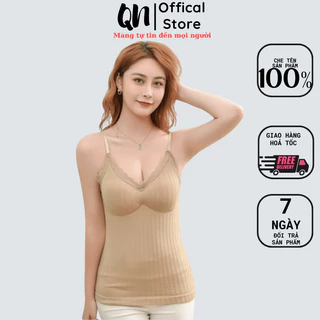 Áo Bra 2 Dây Dáng Dài Gân Tăm Viền Ren Co Giãn 4 Chiều CLOVER - 3328