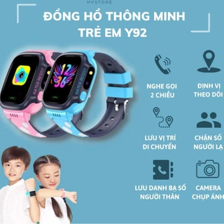 Đồng hồ thông minh Smart Watch Y92 định vị nghe gọi đa chức năng cao cấp lắp sim độc lập giành cho bé