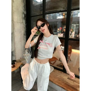 Áo phông croptop nữ đính nơ,áo thun dáng ôm body chát cotton co giãn cực tôn dáng gợi cảm ,đáng yêu dễ mặc