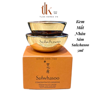 Kem Mắt Nhân Sâm 5ml Sulwhasoo Eye Cream Cải Thiện 5 Dấu Hiệu Lão Hóa Da Vùng Mắt