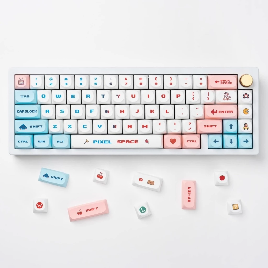 125 phím Keycap Pixel Space profile MA PBT