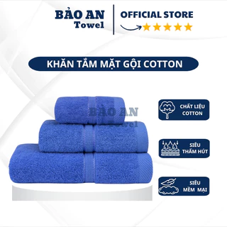 M25 Khăn Tắm, Mặt, Gội  với sợi bông cotton dày thấm hút tốt, không ra màu, không xù lông