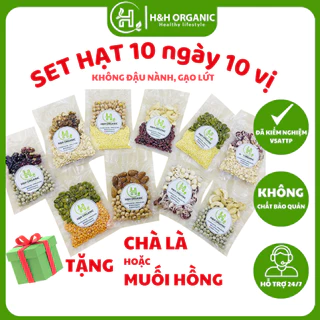 [TẶNG 100G CHÀ LÀ HOẶC MUỐI HỒNG] SET HẠT DINH DƯỠNG 10 NGÀY LÀM SỮA, MIX VỊ KHÁC NHAU, HẠT HỮU CƠ