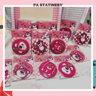 Gương mini bỏ túi Gấu dâu Lotso 7.4cm dễ thương - PA Stationary