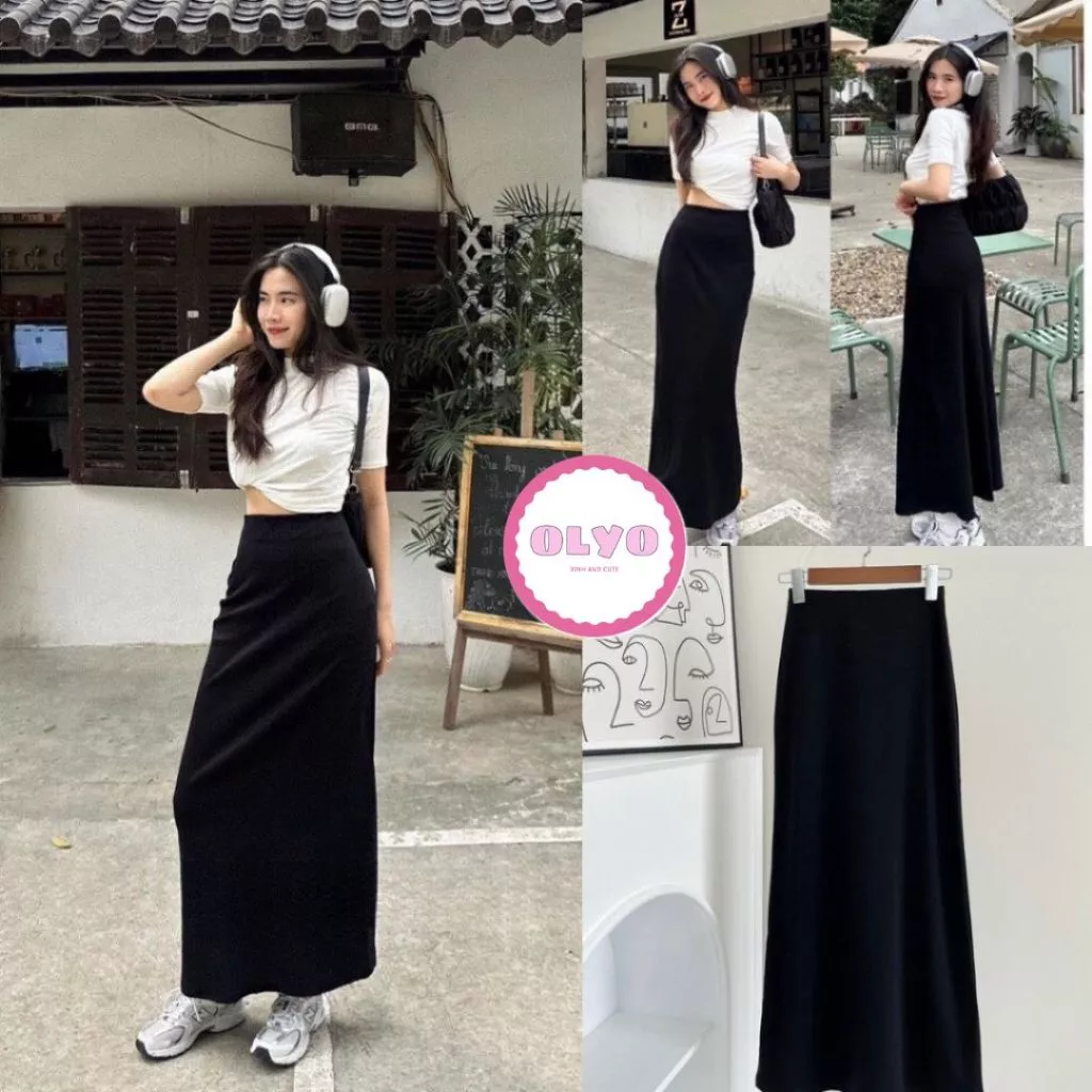 Chân váy dáng dài tôn dáng, co dãn dễ phối đồ cho nữ từ 38kg -58kg- HAVU