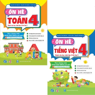 Sách Ôn Hè Toán và Tiếng Việt 4 Dành cho học sinh lớp 4 lên 5  Combo 2 Cuốn - Minh Khôi VPP