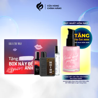 Bộ Quà Tặng Nam Giới BOX THƠM ANH Loli & The Wolf On - Dung Dịch Vệ Sinh Nam 80ml & Nước Hoa 10ml & Xịt Thơm Miệng 20ml