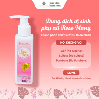 Dung Dịch Vệ Sinh Phụ Nữ Rose Merry Hỗ Trợ Dưỡng Ẩm, Làm Sạch, Giảm Ngứa An Toàn Cho Cả Mẹ Bầu 120ml