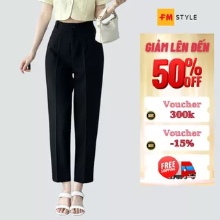 Quần tây nữ lưng cao FMSTYLE baggy công sở gấu bằng 88 đi học đi làm chất tuyết mưa Vitex cao cấp 23090309