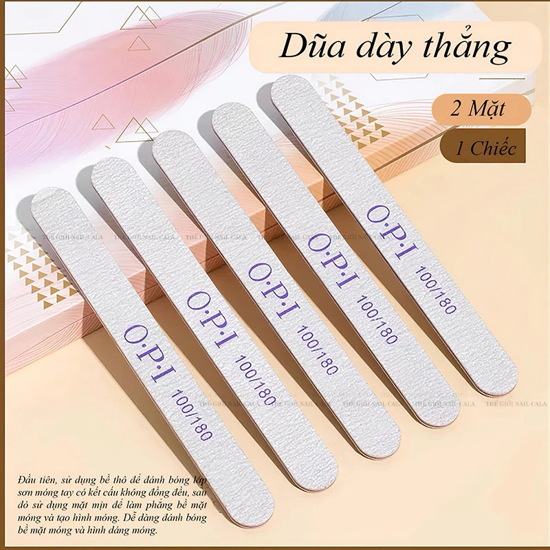 Dụng Cụ Dũa Móng Tay OPI 2 Mặt Nhám Tiện Lợi Chuyên Dùng Cho Cả Thợ Nail 88803