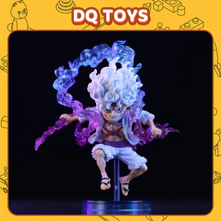 MÔ HÌNH Luffy Gear 5 tóc trắng One Piece chibi mini giá rẻ cao 10 cm No box quà tặng cho bạn trai DQ TOYS