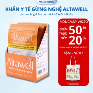 Altawell Khăn Gừng Nghệ Giúp Vệ SInh Cơ Thể Sau SInh (1 hộp 30 cái)