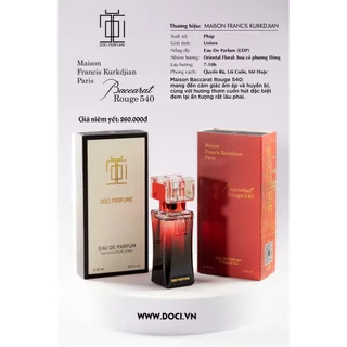 Nước Hoa Nữ MAISON540 25ml - DOCI PERFUME , Sang Trọng , Nam Tính , Cuốn Hút , Nước Hoa Chiết