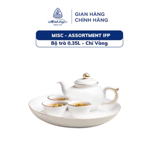 Bộ Trà Sứ Minh Long 0.35 L - Misc Assortment - Chỉ Vàng