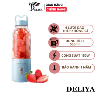 Máy xay sinh tố cầm tay Meet Juice 500ml mini, máy xay cầm tay đa năng ,xay đá viên,xay hoa quả các loại - DELIYA