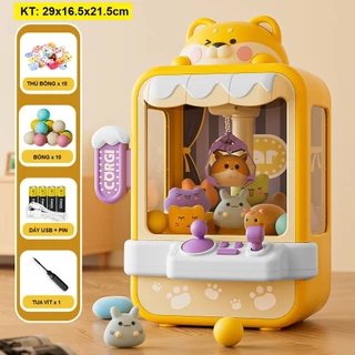 Máy gắp thú mini siêu rẻ đồ chơi cho bé kích thước lớn có đèn nhạc, quà tặng sinh nhật cho trẻ em