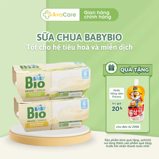 Sữa chua BabyBio hữu cơ cho bé ăn dặm từ 6m hàng nội địa Pháp lốc 4 hộp