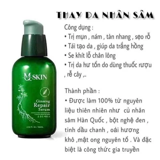 Tái tạo thay da nhân sâm 1 MQSKIN07 tái tạo da nhân sâm giúp giảm thâm nám tàn nhang và mụn (80ml)