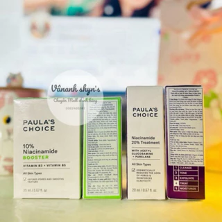 (Hàng công ty) Tinh chất thu nhỏ lỗ chân lông Paula's Choice 10% Niacinamide Booster/ Niacinamide 20% Treatment 20ml