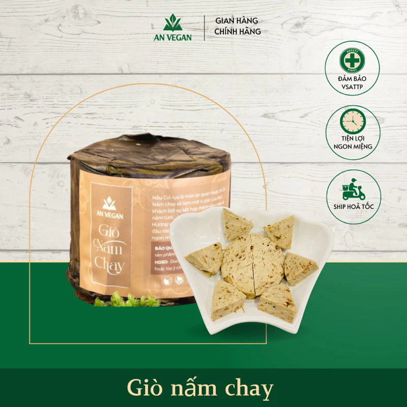 Giò Nấm Chay (Chỉ ship HỎA TỐC Hà Nội)