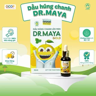 Dầu húng chanh lên men chính hãng Dr.Maya Gold chai 30ml, hỗ trợ trị ho, cảm cúm tăng đề kháng cho bé ngay từ sơ sinh