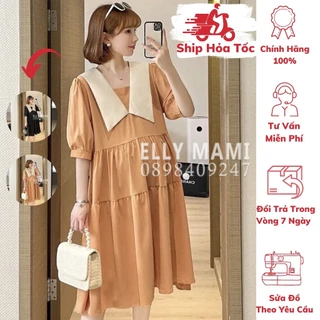 [BEST SELLER] ( 40kg - 95kg ) Đầm Bầu , Suông Cổ Kim Babydoll , Form Dễ Mặc , Siêu Mát , Nhẹ Tênh