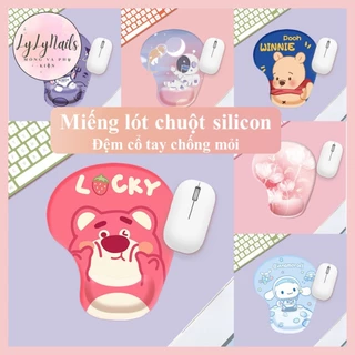 TẶNG 3 BUỘC TÓC RANDOM - Lót chuột đệm tay chống mỏi silicon siêu mềm,mịn nhiều hình dễ thương LyLynails