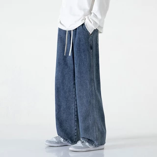 Quần jean nam ống rộng quần bò vải denim cotton cao cấp thiết kế năng động phong cách hàn K109