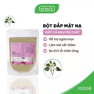 Bột Diếp Cá Nguyên Chất Đắp Mặt Nạ Ngừa Mụn, Mờ Thâm, Se Khít Chân Lông MILAGANICS 100g (Túi Zip)