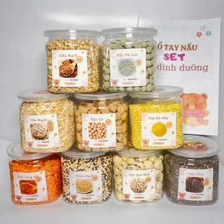 Set 9 Hủ Hạt Nấu Cháo Ăn Dặm Bổ Sung Chất Dinh Dưỡng Cho Bé Ăn Dặm Trên 6 Tháng Kèm Sổ