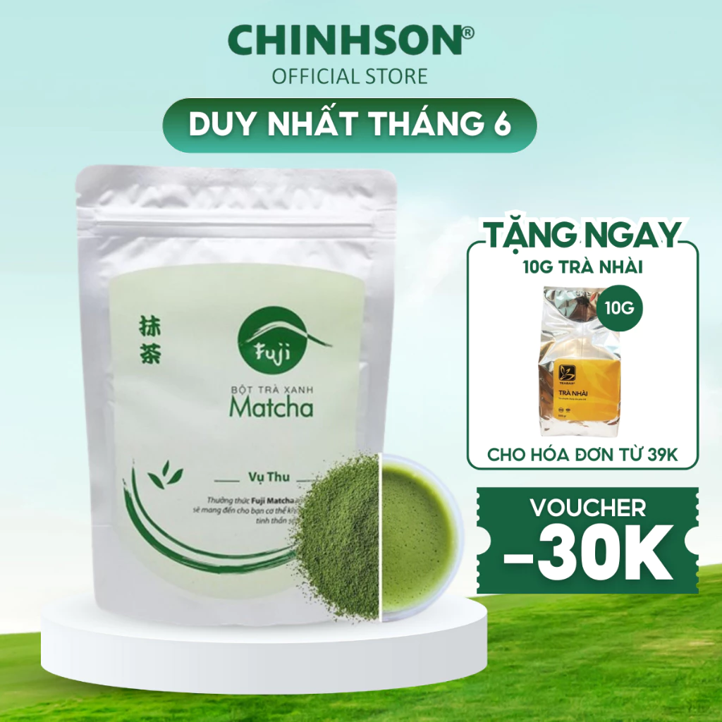 Bột Trà Xanh Fuji Matcha Vụ Thu Làm Bánh, Đắp Mặt [Gói 100g]