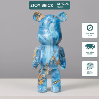 [ 28cm ] Mô Hình Tượng Gấu Bearbrick Mini Decor Trang Trí - Phiên bản màu Loang nghệ thuật - Size 28 cm (400%) - MẪU 18