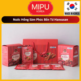 (Date 9/2026) Nước Hồng Sâm Phúc Bồn Tử Hansusan Hàn Quốc hộp 20 gói*70ml