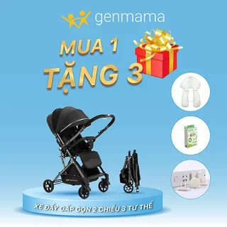 Xe đẩy gấp gọn siêu nhẹ 2 chiều 3 tư thế. Xe đẩy có tay kéo xe không cần xách. Bánh xe có giảm xóc, dùng 4 m