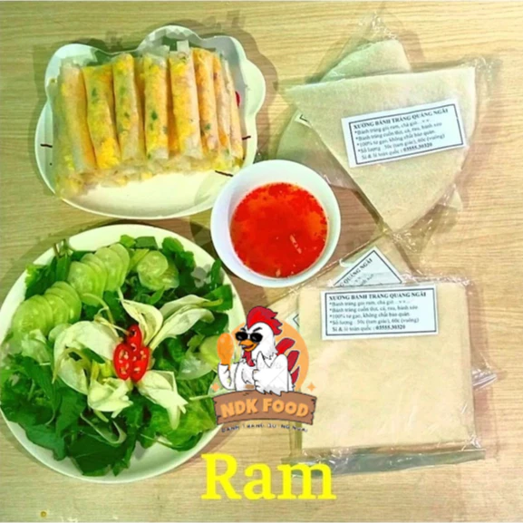 Bánh tráng gói ram Quảng Ngãi mềm dẻo 1gói 50cái chất lượng D01