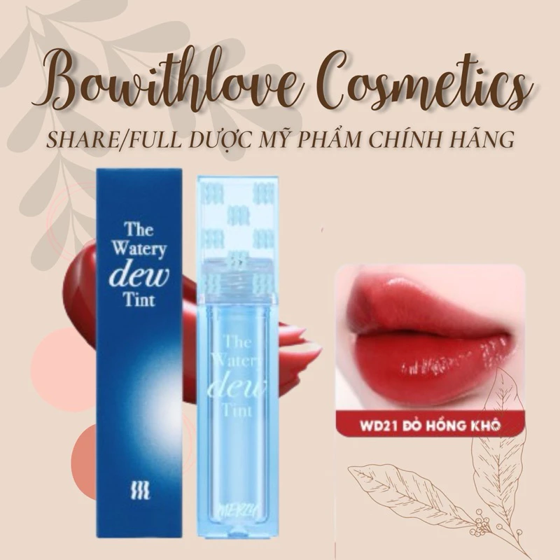 Son Tint Bóng Merzy The Watery Dew Tint 4 Bền Màu Độ Bóng Cao