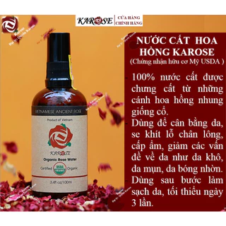 Nước hoa Hồng Karose - KM chào hè giảm 20% [mua 3 sp karose tặng thêm 1 lọ nước cất hoa bưởi]