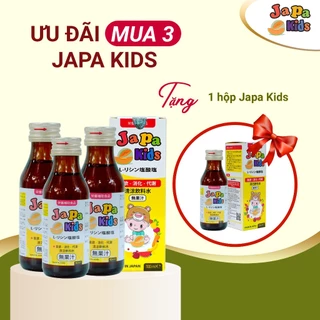 Combo 3 Tặng 1 Siro Japa Kids Kích Thích Ăn Ngon, Tăng Chiều Cao Cho Bé 100ml