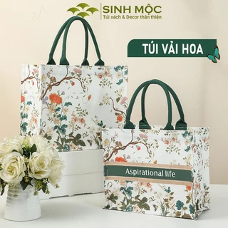 Túi vải, túi tote, túi canvas, túi vải hoa - M3061 (Vải hoa)