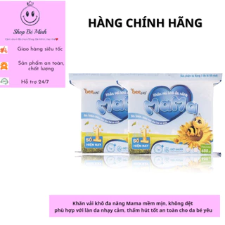 [HÀNG CHÍNH HÃNG] Combo 2 bịch khăn vải khô đa năng Mama ( 600g + 600G) an toàn, mềm mịn cho da bé Cho Bé